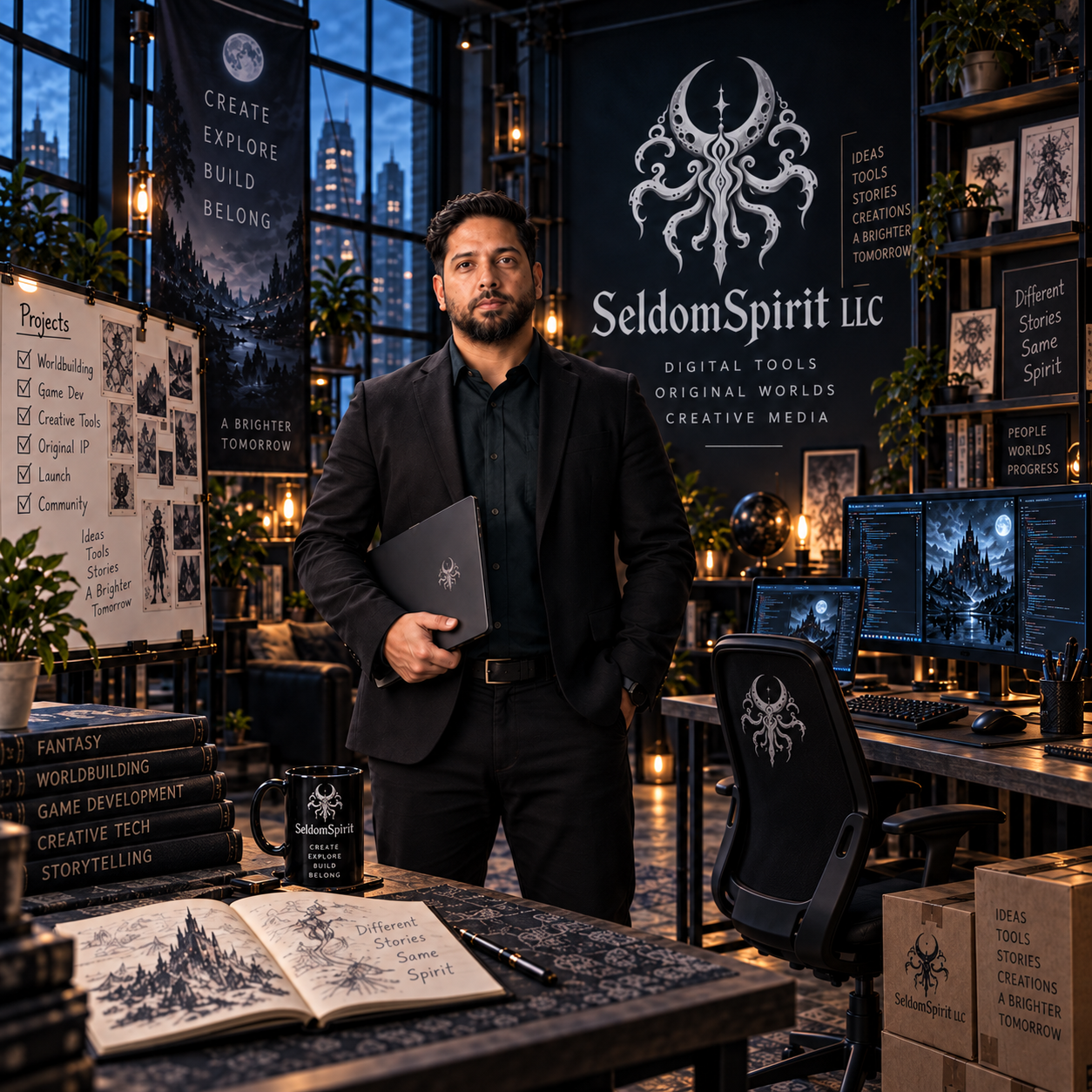SeldomSpirit office scene